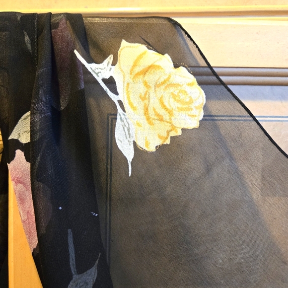 Three Sheer Woman's Scarfs, 2 Square, 1 Rectangle, Pastel & Neutral Colors - Picture 9 of 16